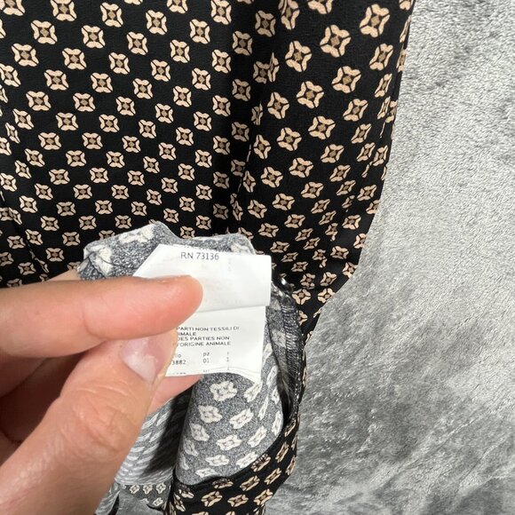 Marella by MaxMara Dress Womens Large Geometric Floral Short Sleeve - Picture 9 of 12